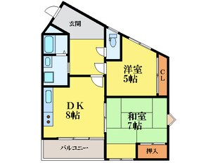 ハイツ森の物件間取画像